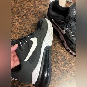 Nike Air React  Black and White Shoes